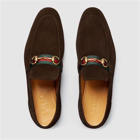 mens gucci loafers brown|gucci suede loafers for men.